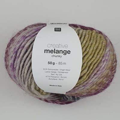 Rico - Melange Chunky - 065 Purple/Yellow